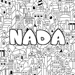 Dibujo para colorear NADA - decorado ciudad