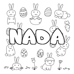 Coloración del nombre NADA - decorado Pascua