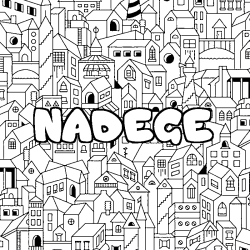 Dibujo para colorear NADEGE - decorado ciudad