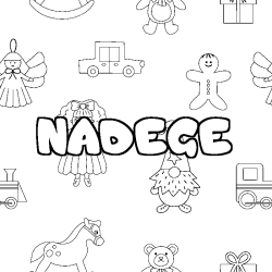 Coloración del nombre NADEGE - decorado juguetes