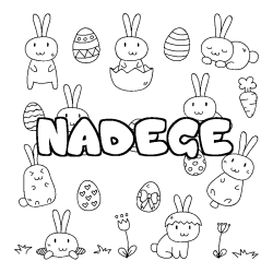 Dibujo para colorear NADEGE - decorado Pascua