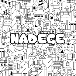 Dibujo para colorear NAD&Egrave;GE - decorado ciudad