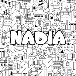 Dibujo para colorear NADIA - decorado ciudad