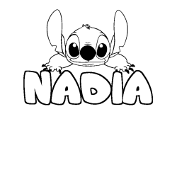 Dibujo para colorear NADIA - decorado Stitch