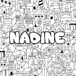 Dibujo para colorear NADINE - decorado ciudad