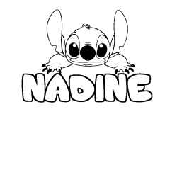 Dibujo para colorear NADINE - decorado Stitch