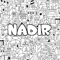 Coloración del nombre NADIR - decorado ciudad