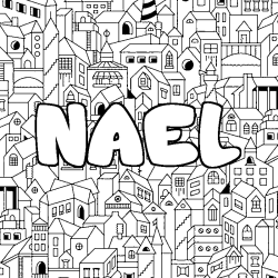 Coloración del nombre NAEL - decorado ciudad