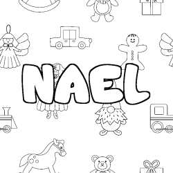 Coloración del nombre NAEL - decorado juguetes