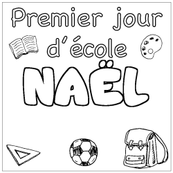 Coloración del nombre NAËL - decorado primer día de escuela