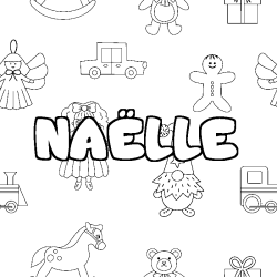 Coloración del nombre NAËLLE - decorado juguetes