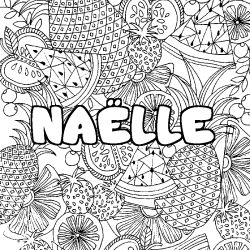 Dibujo para colorear NA&Euml;LLE - decorado mandala de frutas