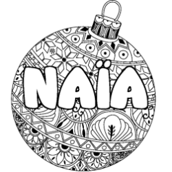 Dibujo para colorear NA&Iuml;A - decorado bola de Navidad