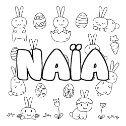 Dibujo para colorear NA&Iuml;A - decorado Pascua