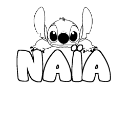 Dibujo para colorear NA&Iuml;A - decorado Stitch