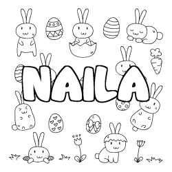 Dibujo para colorear NAILA - decorado Pascua