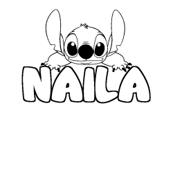 Dibujo para colorear NAILA - decorado Stitch