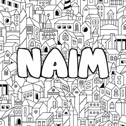 Coloración del nombre NAIM - decorado ciudad