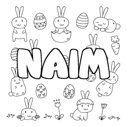 Coloración del nombre NAIM - decorado Pascua