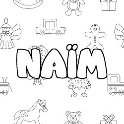 Coloración del nombre NAÏM - decorado juguetes