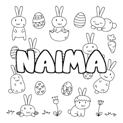 Dibujo para colorear NAIMA - decorado Pascua