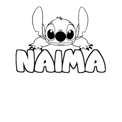 Dibujo para colorear NAIMA - decorado Stitch