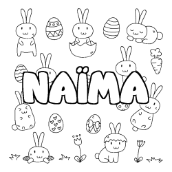 Dibujo para colorear NA&Iuml;MA - decorado Pascua