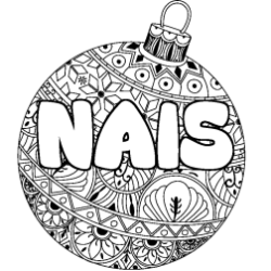 Dibujo para colorear NAIS - decorado bola de Navidad