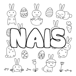 Coloración del nombre NAIS - decorado Pascua