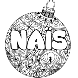 Dibujo para colorear NA&Iuml;S - decorado bola de Navidad