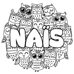 Dibujo para colorear NA&Iuml;S - decorado b&uacute;hos