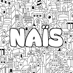 Dibujo para colorear NA&Iuml;S - decorado ciudad