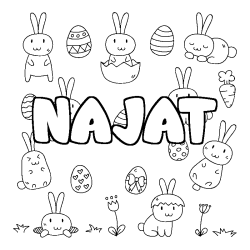 Dibujo para colorear NAJAT - decorado Pascua