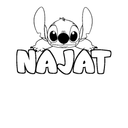 Dibujo para colorear NAJAT - decorado Stitch