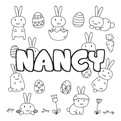 Coloración del nombre NANCY - decorado Pascua