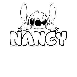 Dibujo para colorear NANCY - decorado Stitch