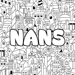 Coloración del nombre NANS - decorado ciudad