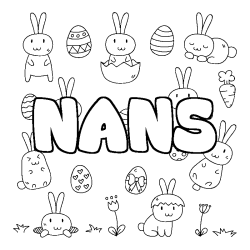 Coloración del nombre NANS - decorado Pascua