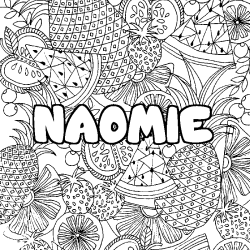 Dibujo para colorear NAOMIE - decorado mandala de frutas