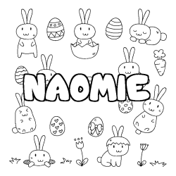 Coloración del nombre NAOMIE - decorado Pascua