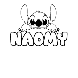 Dibujo para colorear NAOMY - decorado Stitch