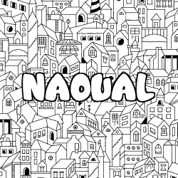 Coloración del nombre NAOUAL - decorado ciudad