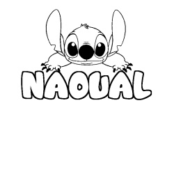 Dibujo para colorear NAOUAL - decorado Stitch