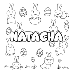 Dibujo para colorear NATACHA - decorado Pascua