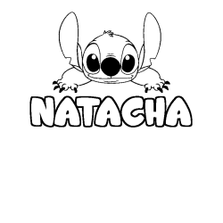 Dibujo para colorear NATACHA - decorado Stitch