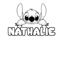 Coloración del nombre NATHALIE - decorado Stitch