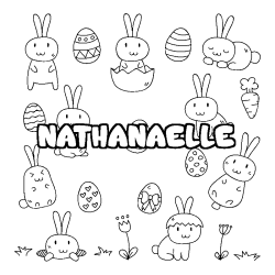 Dibujo para colorear NATHANAELLE - decorado Pascua