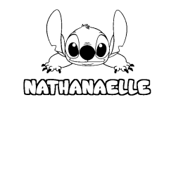 Dibujo para colorear NATHANAELLE - decorado Stitch