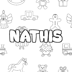 Coloración del nombre NATHIS - decorado juguetes