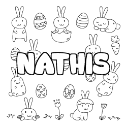 Coloración del nombre NATHIS - decorado Pascua